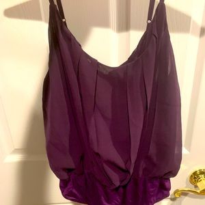 Eggplant chiffon bodysuit